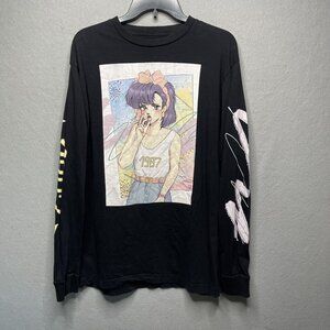 Vapor95 Long Sleeve Late 80s Tee 1987 Anime Girl Print
